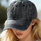 Washed Cotton Adjustable Baseball Cap for Everyday Casual Style