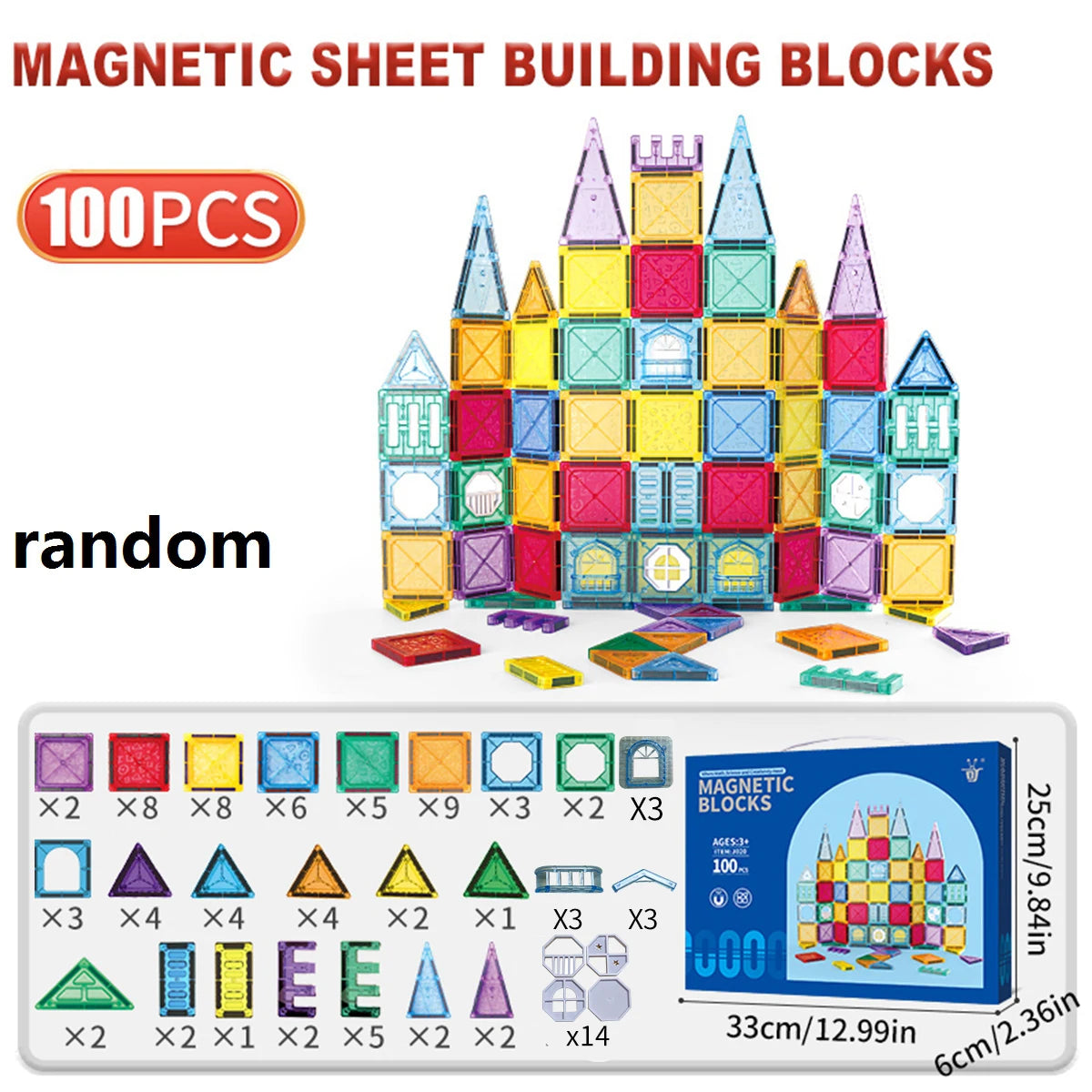 Magnetic Tiles STEM Building Blocks Educational Toy for Kids