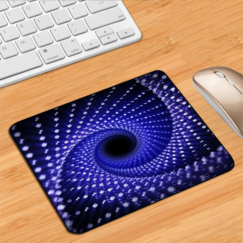 Mause Pad Gamer Rug Matrix Binary Code Mouse Pads Deskmat Desktop Table Mat Pc Gaming Computer Desk Protector Kawaii Accessories