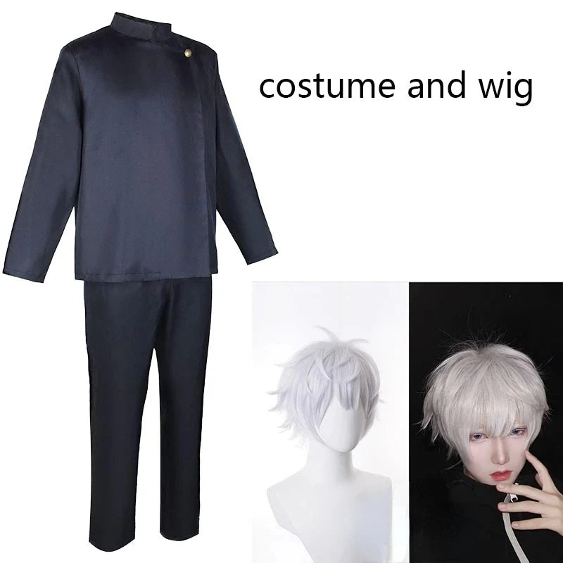 Gojo Satoru Cosplay Costume – Anime High School Uniform Set