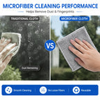 Soft Lint-Free Microfiber Cleaning Cloths, Reusable Cleaning Cloths for Car Interior Glass Kitchen Home - 5/10/20/50 Pcs