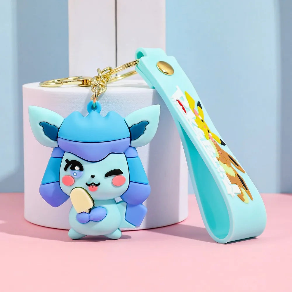 Eevee Plush Keychain Eeveelutions Bag Charm for Pokemon Fans