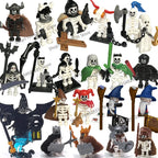 Halloween Scene Building Blocks Skeletons Ghosts Army King Assembled Charactesrs Figures DIY Accessories Bricks Toys Kids Gifts
