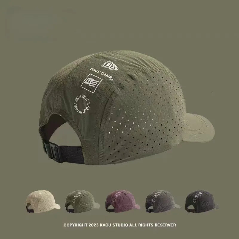 Short Brim Quick Dry Mesh Baseball Cap with UV Sun Protection