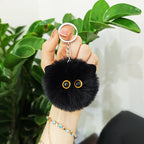 Blush Cat Ball Plush Keychain Cute Cat Bag Charm