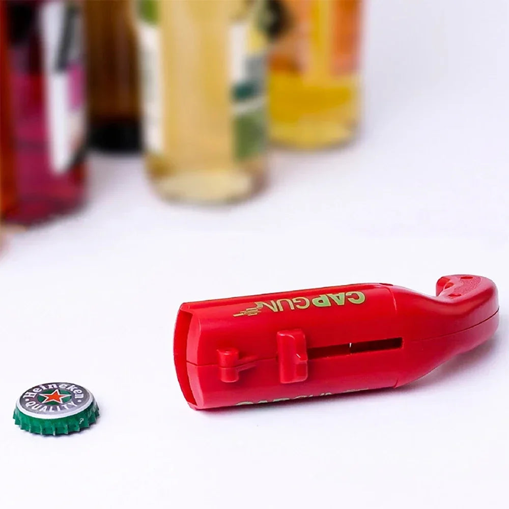 Bottle Opener Gun – Portable Beer Cap Launcher Party Tool