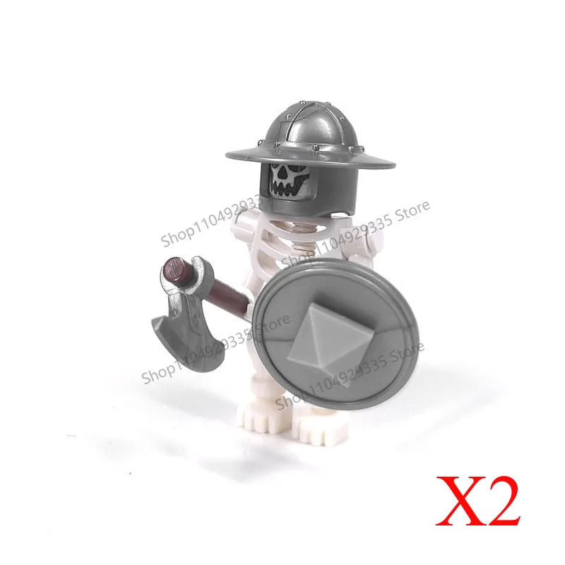 Halloween Scene Building Blocks Skeletons Ghosts Army King Assembled Charactesrs Figures DIY Accessories Bricks Toys Kids Gifts