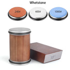 Rolling Knife Sharpener Kit – Magnetic Diamond Sharpening Stone with 15° & 20° Angle Guide