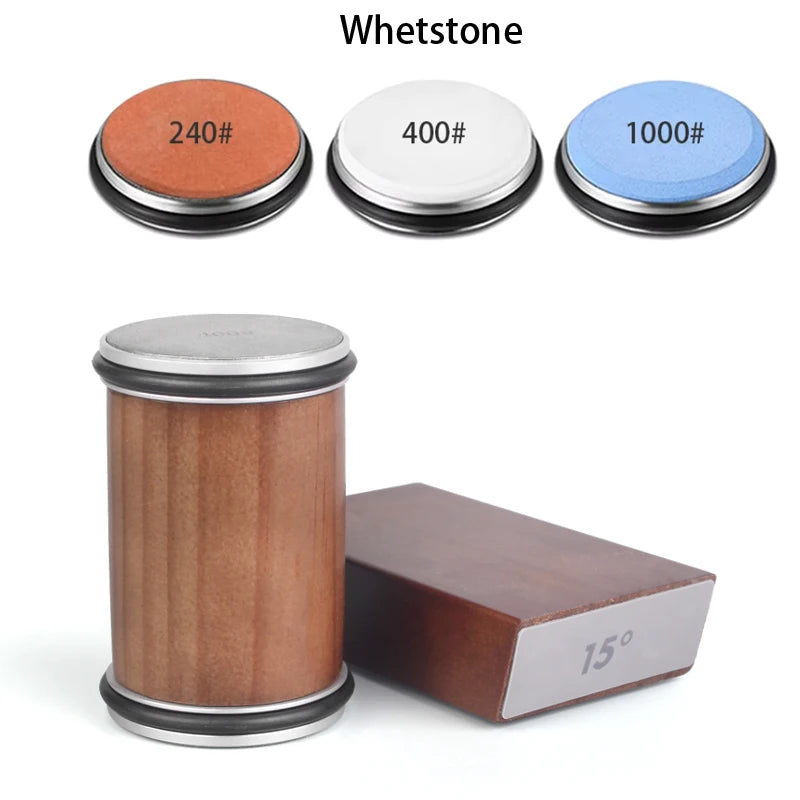 Rolling Knife Sharpener Kit – Magnetic Diamond Sharpening Stone with 15° & 20° Angle Guide