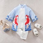 Newborn Baby Anime Cape Style Children Long Sleeve Cotton Bodysuit, Cute Kids Boys Girls Romper