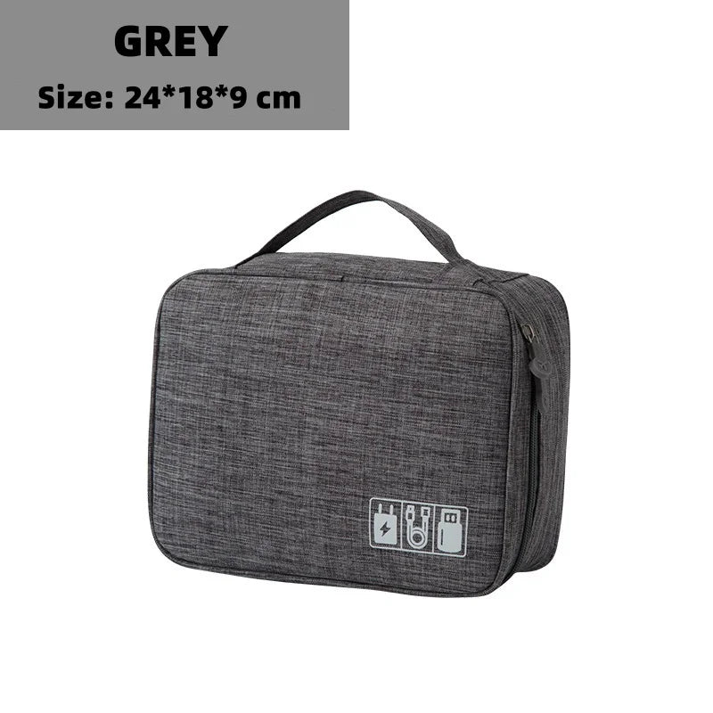 Waterproof Electronic Cable Organizer Travel Storage Bag for Chargers & Accessories