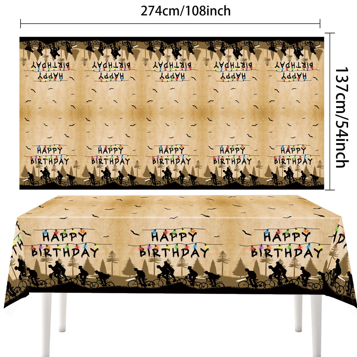 Horror Movie Stranger Theme Birthday Party Decoration Tableware Tablecloth Cup Plate Napkin Baby Shower Party Favors Supplies