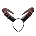 Black Red Demon Horn Headpiece Cosplay Women Gothic Devils Animal Ox Horns Headwear Halloween Carnival Party Costume Props