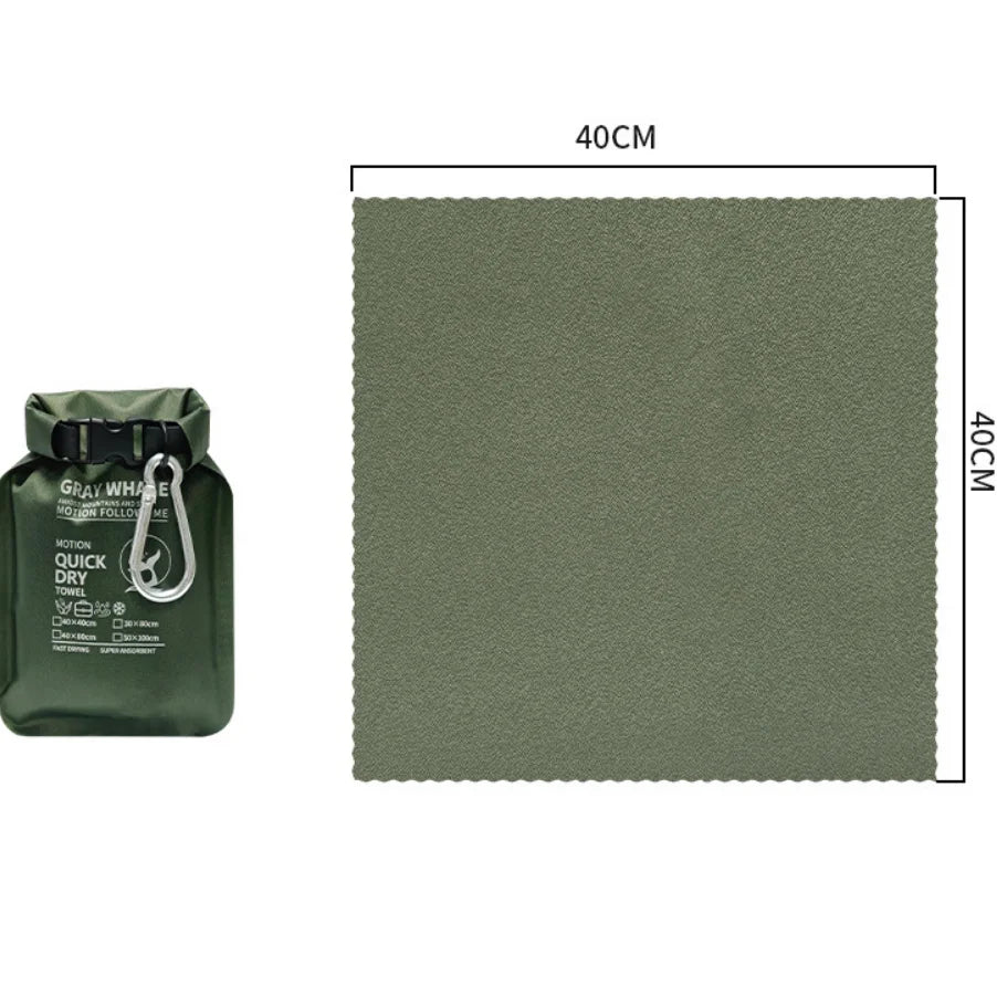 Portable Microfiber Quick‑Dry Absorbent Towel, Multi‑Purpose Towel for Camping Gym Travel Swimming Outdoor Sports