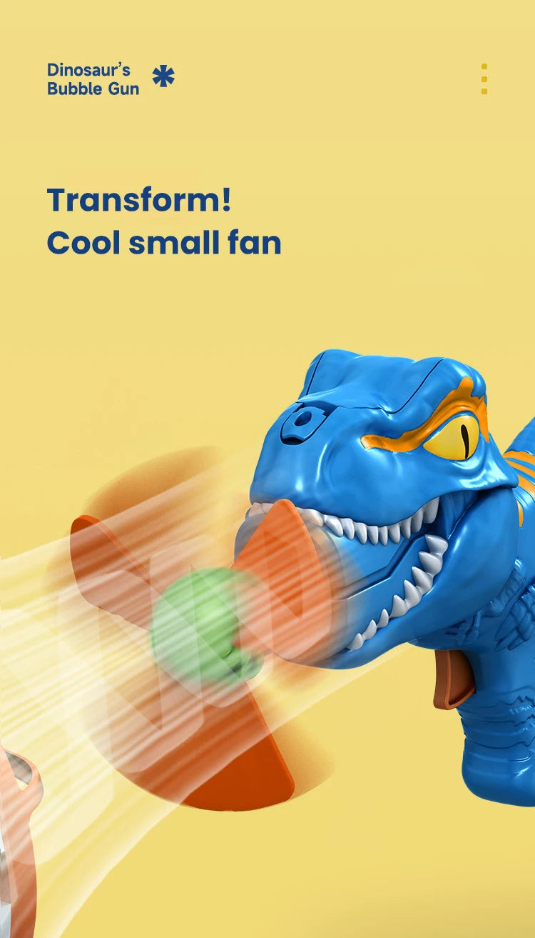 Dinosaur Electric Bubble Gun Automatic Bubble Machine for Kids