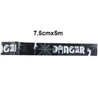 Halloween Decoration Caution Tape Window Prop Skull Zombie Warning Tape Signs Halloween Props Party Favors Haunted House Décor
