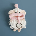 Funny Fruit Sausage Mouth Crochet Keychain Key Holder
