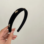 1PC Retro Hair Hoop Temperament Bee Wide Hair Hoop Hairbands For Women Girls French Versatile Fashion Headband Hair Accessories