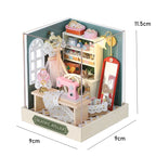Kitten Mini Doll House 3D Wooden Puzzle DIY Miniature Building Kit