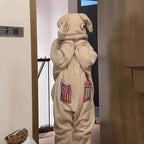 Raving Rabbids Cosplay Onesie Anime Peripheral Flannel Jumpsuit Adult Kids Halloween Carnival Costume Homewear Sleepwear Gift
