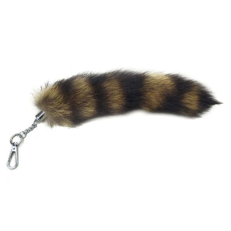25cm Fox Tail Keychain Plush Bag & Car Charm
