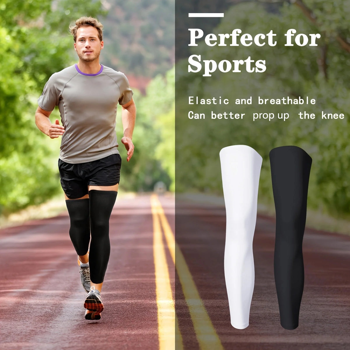Summer Sun Protection Leg Cover High Elastic Breathable Quick-Drying Silicone Anti-Slip Cycling Leg Cover Sun Protection Running