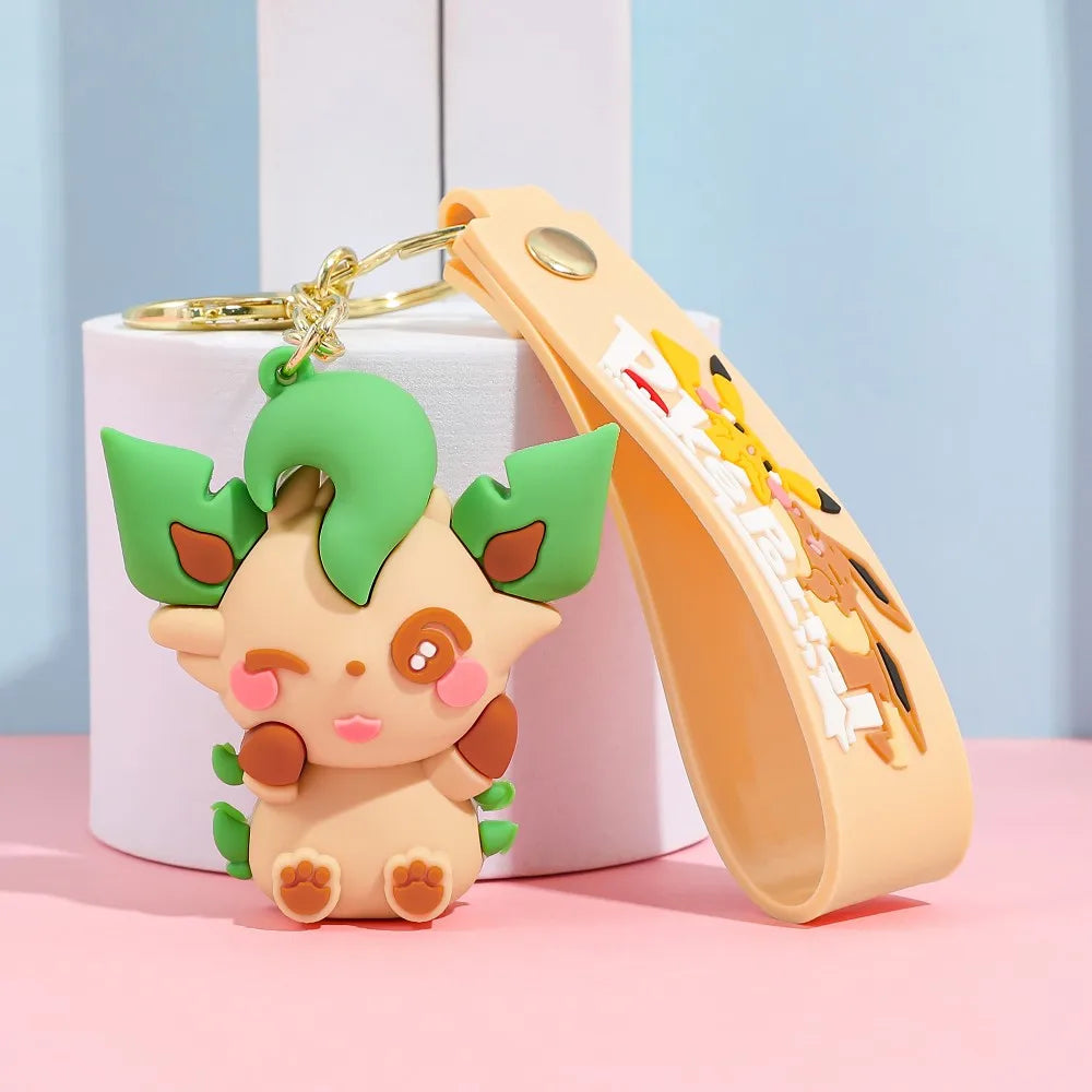 Eevee Plush Keychain Eeveelutions Bag Charm for Pokemon Fans