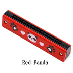 Wooden Harmonica Musical Instrument Toy for Early Learning Kids
