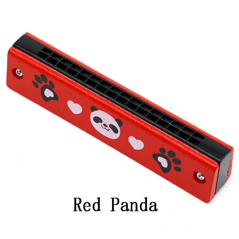 Wooden Harmonica Musical Instrument Toy for Early Learning Kids