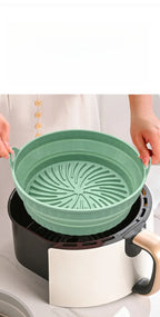 Foldable Air Fryer Silicone Liner Reusable Air Fryer Silicone Baking Tray Food Grade Silicone Air Fryer Mat