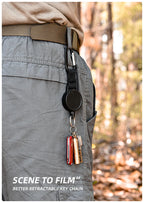 Stainless Steel Retractable Tactical Key Holder for Outdoor Use