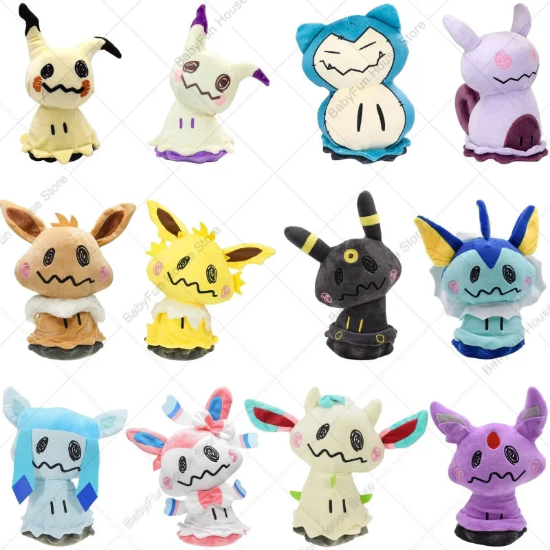 Pokemon Shiny Mimikyu Plush Toys Mimikyu Cos Charizard Snorlax Umbreon Vaporeon Sylveon Eevee Espeon Leafeon Peluche Dolls Gifts
