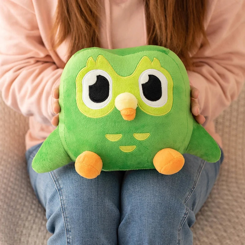 Kawaii Green Owl Plush Toy – Soft Cartoon Stuffed Animal