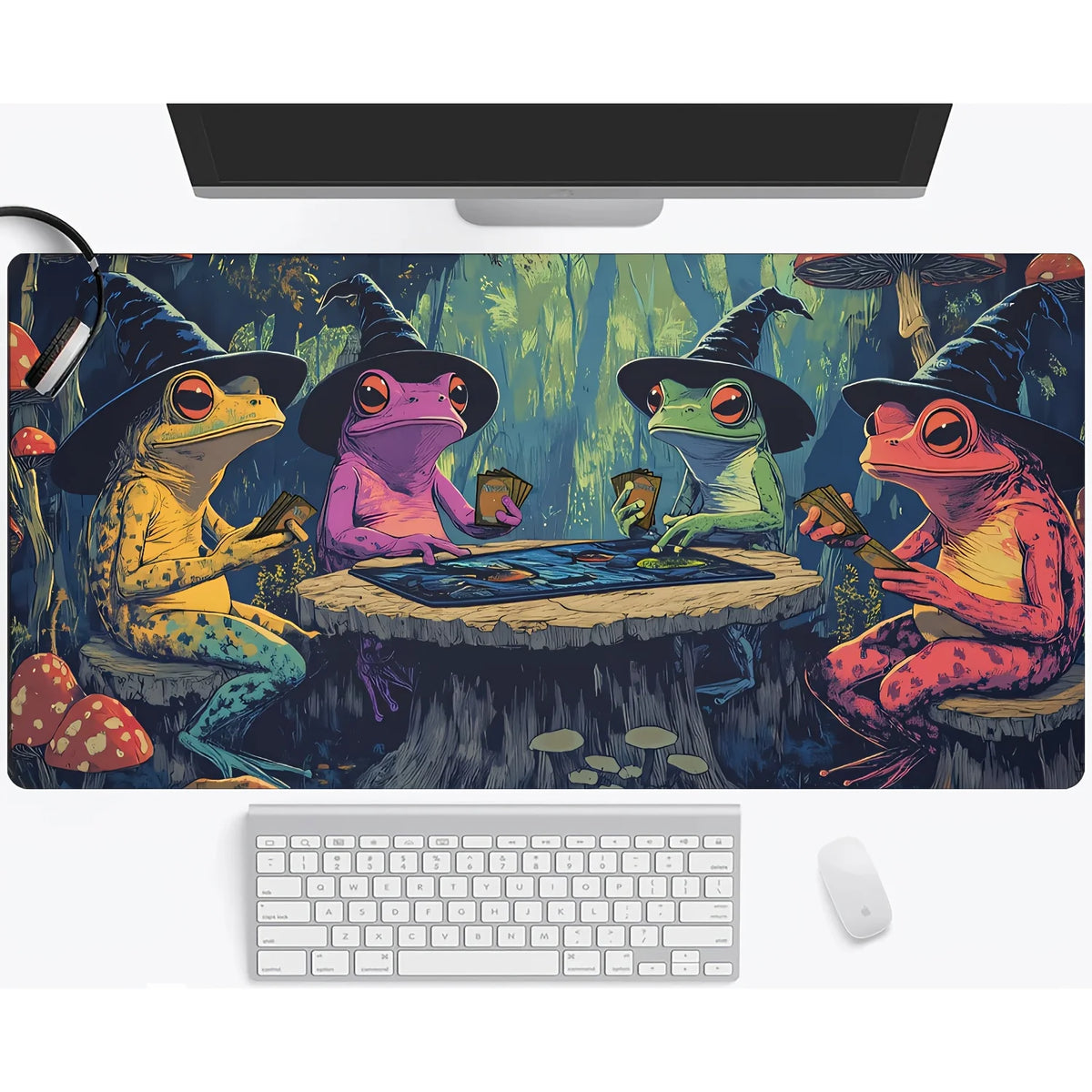 Magic playmat gathering gaming mats Frog Wizard theme anime desk mat Desk accessories 35X60cm mouse mat Raccoon tapete magic mat