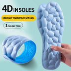 4D Cloud Technology Sports Insoles for Shoes PU Sole Soft Breathable Shock Absorption Cushion Running Orthopedic Care Insoles