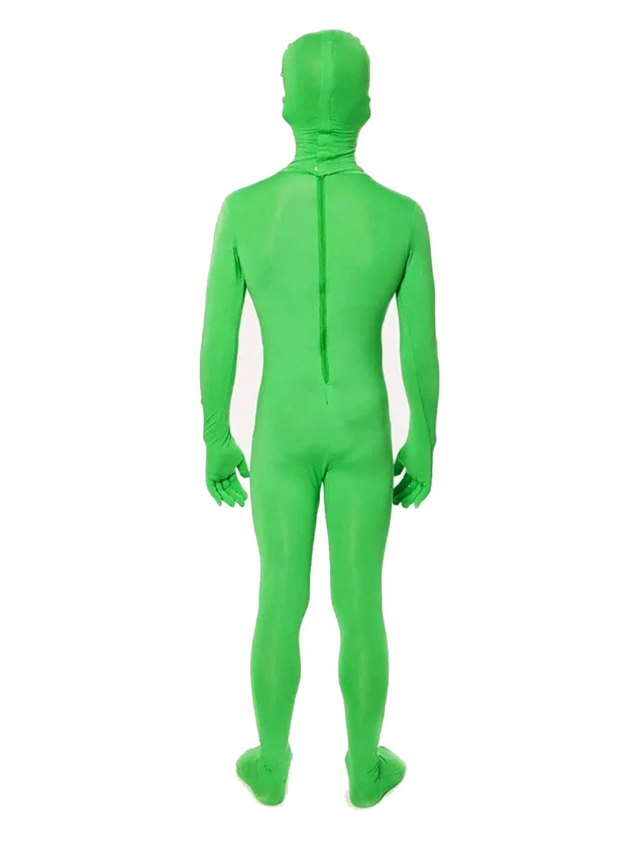 Alien Cosplay Costume – Green Zentai Jumpsuit for Kids & Adults