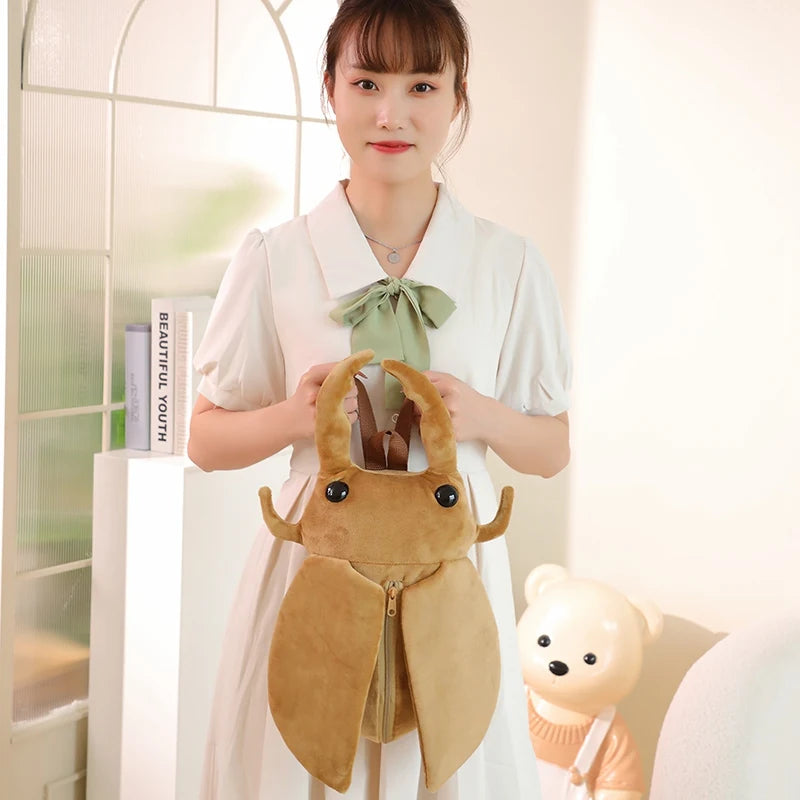 45CM Cartoon Cicada Beetle Plush Backpack Soft Stuffed Toy
