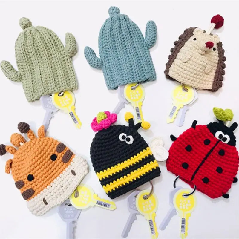 Cute Crochet Cactus Keychain Decorative Bag Charm
