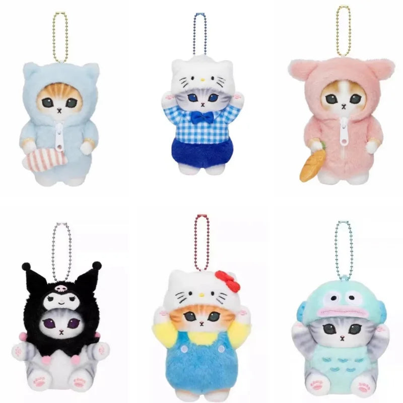 Mofusand Anime Plush Keychain Cute Cat Bag Charm