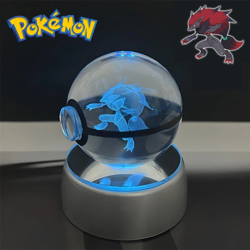 Pokémon 3D Crystal Poké Ball LED Night Light Collectible Figure