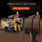Fit for Headrest Hook Seatback Storage Rack Backpack Holder Multi-Functional Suede Double-Ended Hook - Universal