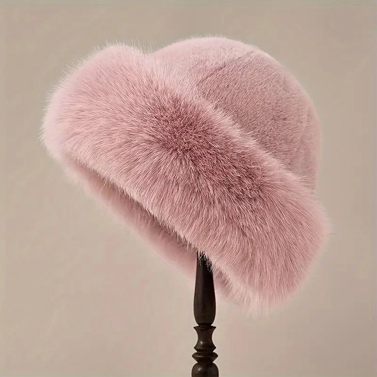 Plush Warm Mongolian Fur Winter Hat with Ear Protection