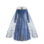 Girls Elsa Snow Queen Princess Costume Dress – Winter Cosplay Outfit