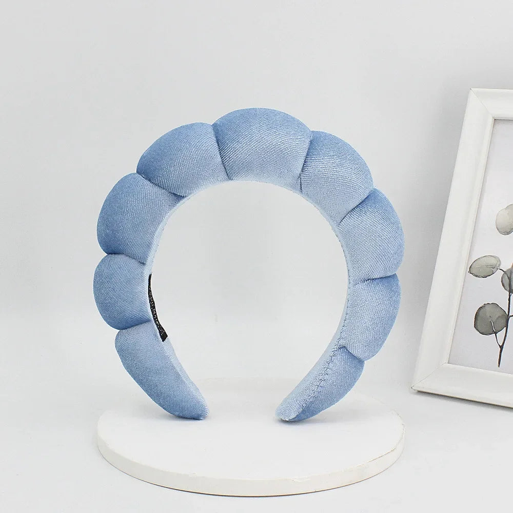 Velvet Sponge Spa Headband for Face Washing & Skincare