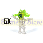 5PCS MOC Halloween Skeleton Army Mini Doll Ghost Building Block DIY Assembly Character Doll Horse Ornaments Figure Gift for Kids