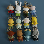 Cute Puppy Crochet Keychain Handmade Dog Bag Charm
