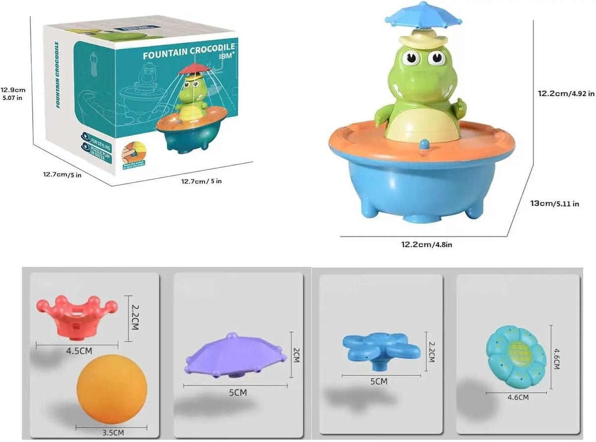 Baby Bath Toys, Glowing Crocodile Water Spray Toys, Multiple Water Spray Modes, Children's Bathroom Swimming Supplies Gifts