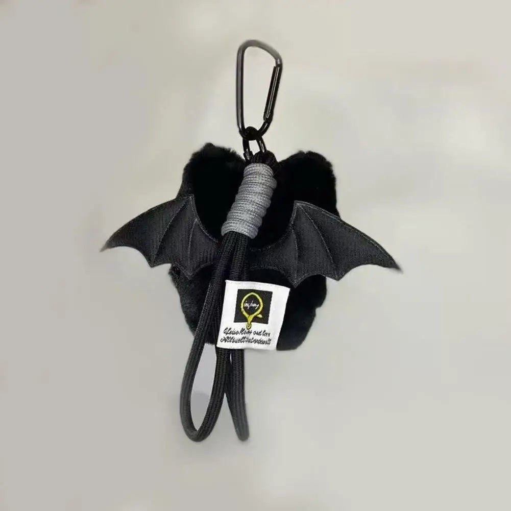 Cute Cartoon Black Cat Plush Keychain Kawaii Bag Charm