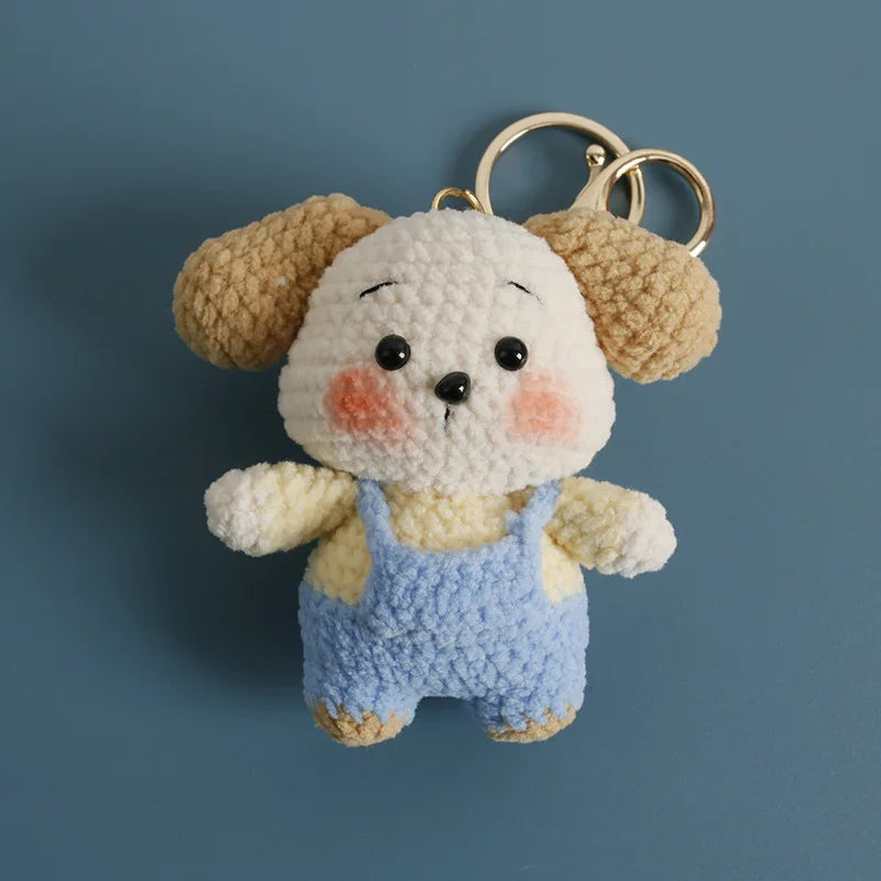Cute Crochet Animal Doll Keychain Sheep Puppy Bag Charm