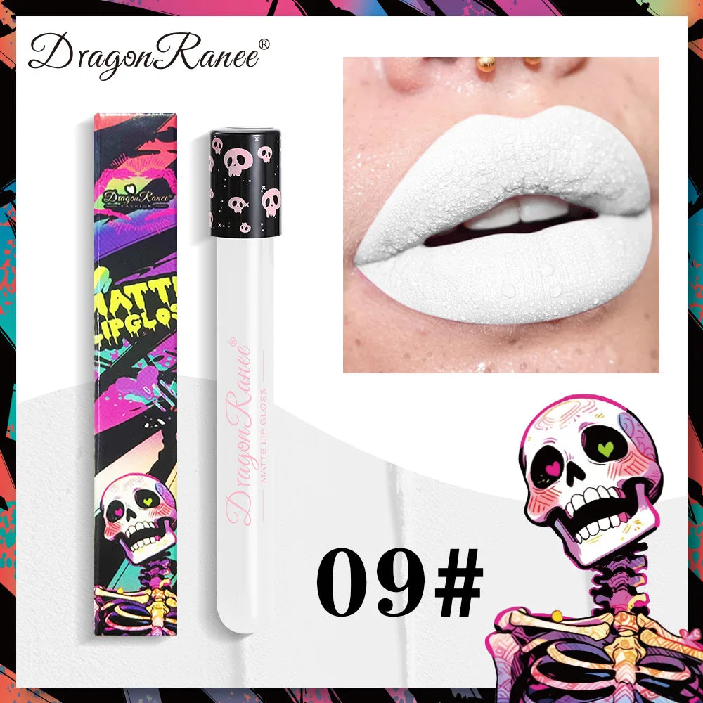 Waterproof and Easy To Color Halloween Makeup Sexy Red Vampire Liquid Lipstick Matte White Black Lip Gloss Facial Body Painting